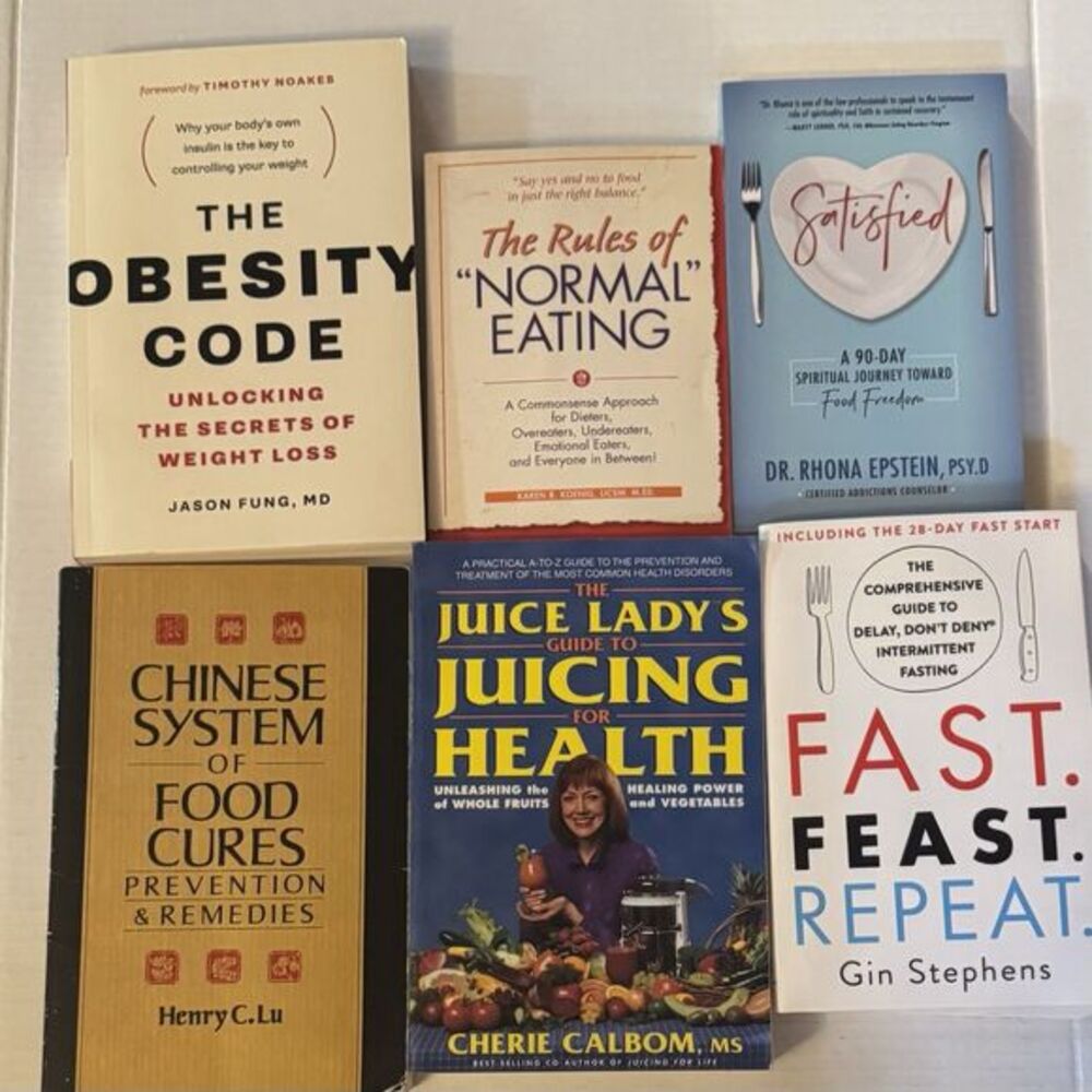 Diet Health & Fitness Books Journal Lot Of 6 Softcover